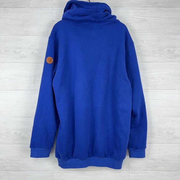 Classic Zoey Zip Cowl Neck Fleece Sweatshirt Women 4XL by Michelle Mae Blue Soft - Picture 8 of 16